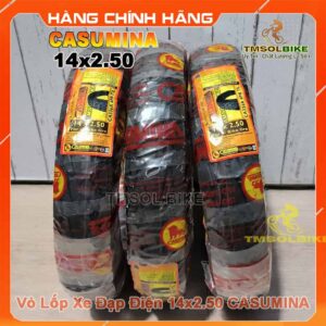 Vỏ Lốp Xe Máy Điện 14x2.50 CASUMINA - Lốp Không Săm, Chất Lượng Cao 4 Vỏ lốp xe máy điện CASUMINA 14x2.50 – Combo 3 sản phẩm chính hãng, bền bỉ, an toàn