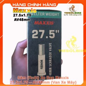 Săm xe đạp Maxxis 27.5x1.75 AV48mm chính hãng – hộp sản phẩm có logo và thông tin van