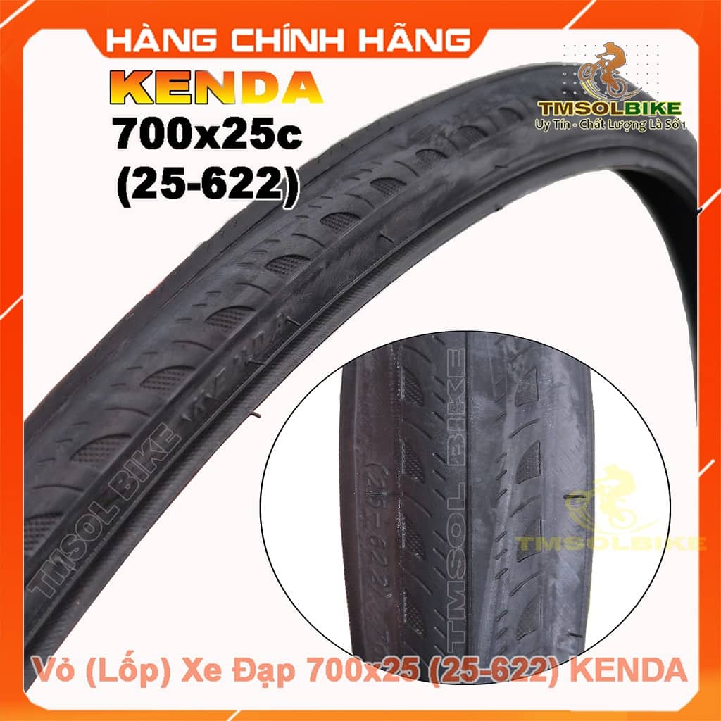 Vỏ Lốp Xe Đạp 700x25C (25-622) KENDA 2 Hình ảnh vỏ xe đạp Kenda kích thước 700x25c (25-622), phù hợp cho xe đạp đua, thiết kế rãnh bám đường, chính hãng, chất lượng cao.